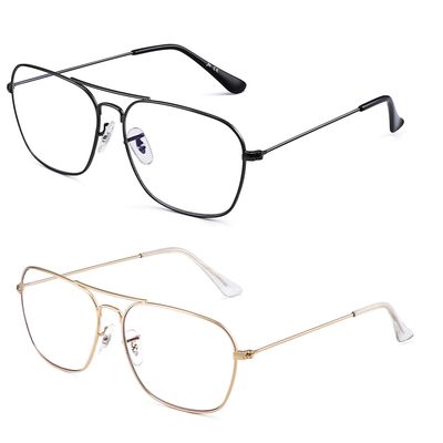 JM Aviator Blue Light Blocking Computer Glasses, Square Eye Protect Video Eyeglasses Anti Glare Men Women
