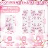 200 Pcs Floral Guest Napkins Bathroom Napkins Guest Disposable Hand Towels Dinner Paper Napkins Decorative Towels for Wedding Holiday Anniversary Birthday Tea Party Baby Shower view 3
