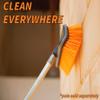 Hard Bristle Deck Scrub Brush Heavy Duty // Concrete Scrub Brush for Exterior House Cleaning // Screw On Floor Brush Scrubber Fits Standard Acme Threaded Extension Poles (Pole Sold Separately) view 3
