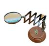 Vintage Style Desk Top Channer Magnifier 4" Brass Magnifying Glass Wooden Stand Desk Lens Magnifying Glass Gift view 2