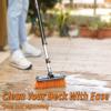 Medium Bristle Deck Scrub Brush - Composite Deck Brush Head & Vinyl Siding Brush // Boat Scrub Brush, Roof Brush for Extension Pole // Exterior, Patio & Deck Cleaning Brush (Pole Sold Separately) view 2