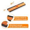 15" Window Washer Squeegee Attachment // Multi-Use Squeegee for Car and Window Cleaning Fits All Extension Poles with Standard Acme Thread // Professional Window Cleaning Tool (Pole Sold Separately) view 2