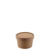 EcoQuality [250 Pack 8 oz Disposable Kraft Paper Soup Containers with Vented LIDS - Half Pint Ice Cream Containers, Frozen Yogurt Cups, Restaurant, Microwavable, Take Out, Food Storage, Recyclable view 1