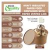 EcoQuality [250 Pack 8 oz Disposable Kraft Paper Soup Containers with Vented LIDS - Half Pint Ice Cream Containers, Frozen Yogurt Cups, Restaurant, Microwavable, Take Out, Food Storage, Recyclable view 2