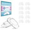 GMS Optical Premium Soft Silicone Rectangle Shaped Nose Pads for Glasses, Sunglasses, Eyewear - 11mm Size, Slide/Push-in Design, Anti-Slip, Comfortable Fit, and Durable Nose Pads, Clear- 10 Pairs view 1