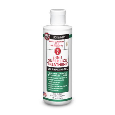 Stop Bugging Me! All-Natural 2-in-1 Super Lice Treatment Gel Shampoo, 8 oz | Safely Eliminates Lice & Eggs