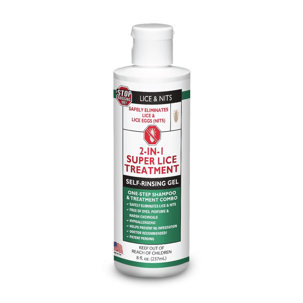 Stop Bugging Me! All-Natural 2-in-1 Super Lice Treatment Gel Shampoo, 8 oz | Safely Eliminates Lice & Eggs
