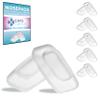 GMS Optical Premium Soft Silicone Rectangle Shaped Nose Pads for Glasses, Sunglasses, Eyewear - 11mm Size, Slide/Push-in Design, Anti-Slip, Comfortable Fit, and Durable Nose Pads, White- 5 Pairs view 1