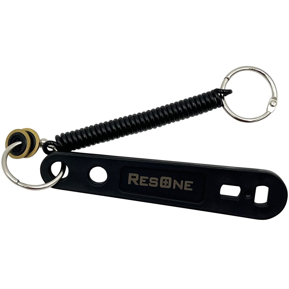 ResOne Nylon Medical Oxygen Cylinder Wrench w/Bungee Cord & 2 Yoke Washers - Hardened Nylon Plastic, Fits Oxygen CGA-870 Post Valves - Oxygen Tank Key Wrench, Oxygen Wrench, Oxygen Regulator Seal