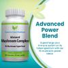 Advanced Mushroom Complex - Lion's Mane, Reishi, Cordyceps, Chaga, Turkey Tail, Maitake 10X Mushroom Blend Superfood  Immune Support & Nootropic Brain Supplements for Immunity & Energy - 60 capsules view 2