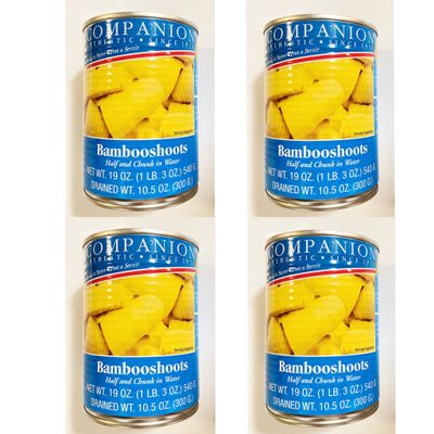 Companion Bamboo Shoots ( Half And Chunk In Water) 19 Oz-4 Cans
