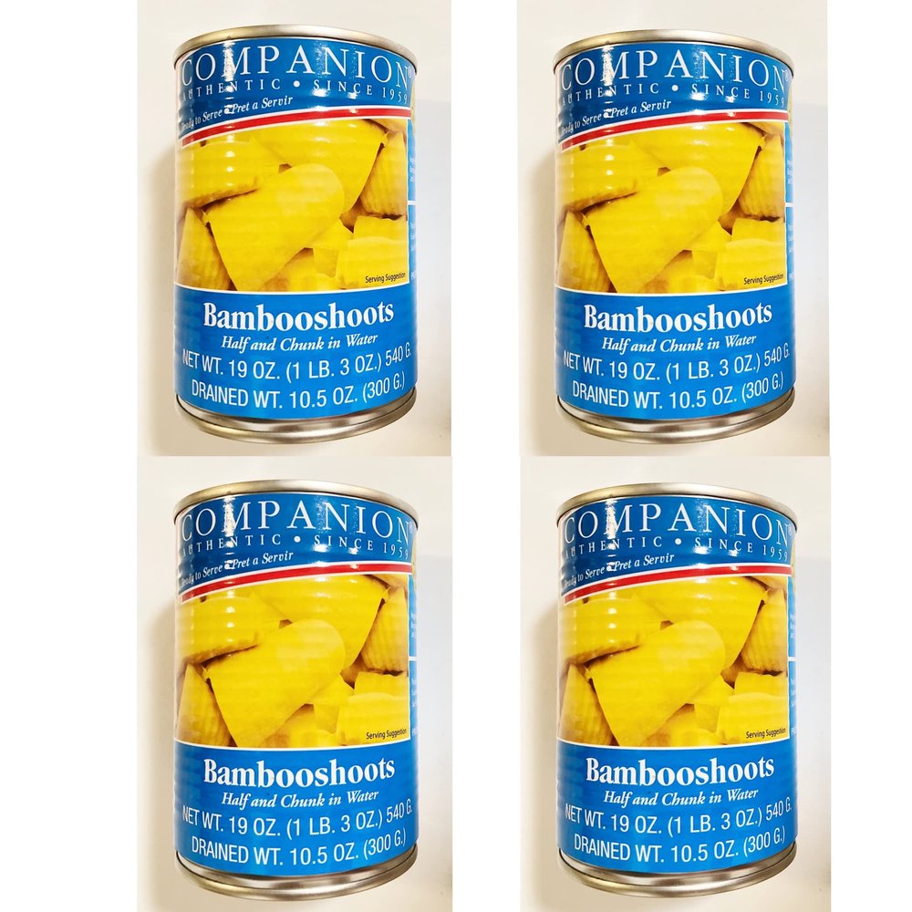 Companion Bamboo Shoots ( Half And Chunk In Water) 19 Oz-4 Cans