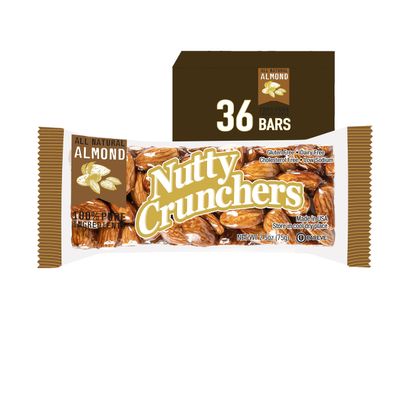 Nutty Crunchers All Natural Ingredients King Bars (Almond, 36 Bars/box)