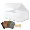 BOXHOME 5 Pack Large Gift Box, White, 13x10x5 inch with Magnetic Lids Gift Packaging Box, Bridesmaid Boxes for Presents Contains Card, Ribbon, Foldable view 1
