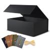 BOXHOME 5 Pack Large Gift Box, Black, 13x10x5 inch with Magnetic Lids Gift Packaging Box, Groomsmen Boxes for Presents Contains Card, Ribbon, Foldable view 1