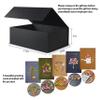 BOXHOME 5 Pack Large Gift Box, Black, 13x10x5 inch with Magnetic Lids Gift Packaging Box, Groomsmen Boxes for Presents Contains Card, Ribbon, Foldable view 3