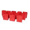 100pk Extra Small Gift Wrap Paper bags with Ribbon Handles(4.5x5.5x2.5in), for Party Favors, Baby Shower, Weddings,Holidays,Graduation,Birthdays,Celebrations,Bridesmaids Gifts,Bulk Solid Color (red) view 1