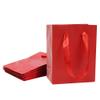 100pk Extra Small Gift Wrap Paper bags with Ribbon Handles(4.5x5.5x2.5in), for Party Favors, Baby Shower, Weddings,Holidays,Graduation,Birthdays,Celebrations,Bridesmaids Gifts,Bulk Solid Color (red) view 2