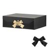 GoooodGift Black Extra Large Gift Box 16x14x5.3 Inches,Gift Box with Lid Magnetic Closure, Groomsman Proposal Box, Rectangle Collapsible Gift Boxes for Large Gifts (Matte Black) view 1