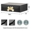GoooodGift Black Extra Large Gift Box 16x14x5.3 Inches,Gift Box with Lid Magnetic Closure, Groomsman Proposal Box, Rectangle Collapsible Gift Boxes for Large Gifts (Matte Black) view 3