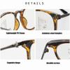 LKP Retro Reading Glasses Round Progressive Multifocus Glasses Anti Eyestrain Blue Light Computer Eyeglasses Tortoise (+2.5)(A,+2.00) view 4