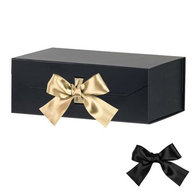 GoooodGift Black Gift Box Large, 12x8x4.5 Inches, Large Black Gift Box with Magnetic Closure Lid, Bridesmaid Proposal Box Gift Boxes for Festival (Matte Black)