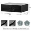 GoooodGift Extra Large Black Gift Box 19x16x6 Inches, Huge Gift Box with Ribbon Lid Magnetic Closure, Groomsman Proposal Box, Gift Boxes for Wedding Dress (Glossy Black) view 3