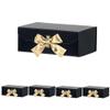 GoooodGift Black Gift Boxes 8x7x3.3 Inches, Luxury Gift Boxes with Ribbon, Empty Gift Boxes with Lid Magnetic Closure, Groomsman Boxes, Wedding (Glossy Black) view 1