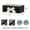 GoooodGift Black Gift Box with Lid, 12x8x4.5 Inches, Large Birthday Gift Box with Lid Magnetic Closure, Bridesmaid Proposal Box Gift Boxes for Women shoes (Glossy Black) view 3