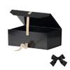 GoooodGift Black Gift Box with Lid, 12x8x4.5 Inches, Large Birthday Gift Box with Lid Magnetic Closure, Bridesmaid Proposal Box Gift Boxes for Women shoes (Glossy Black) view 4