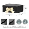 GoooodGift Black Gift Box 8x7x3.3 Inches, Luxury Gift Box with Ribbon, Empty Box with Lid, Collapsible Small Gift Boxes for Presents Packaging (Matte Black) view 3
