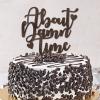 About Damn Time Rustic Mr & Mrs Cake Toppers Wood Couple Cake Toppers Custom Wood For Wedding Engagement Cake Decorations Wedding Gifts For Couple view 3