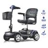Folding Mobility Scooter for Seniors 4 Wheel Scooter for Adults Electric Medical Scooter Compact for Foldable in Boot Trunk for Traveling with Seniors Blue view 2