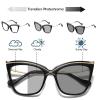 2pcs Transition Photochromic oversized Bifocal Cat Eye Reading Glasses For Women adjustable Vision Sunglasses Reader (2PCS-BLACK&FLOWER, 1.75, multiplier_x) view 4
