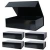 Aimyoo 5 Pack Black Magnetic Gift Boxes with Lids 10.5x7x3 in, Medium Bridesmaid Groomsman Proposal Box, Rectangle Collapsible Box for Present Graduation Birthday Wedding Storage, 1 Count (Pack of 5) view 1