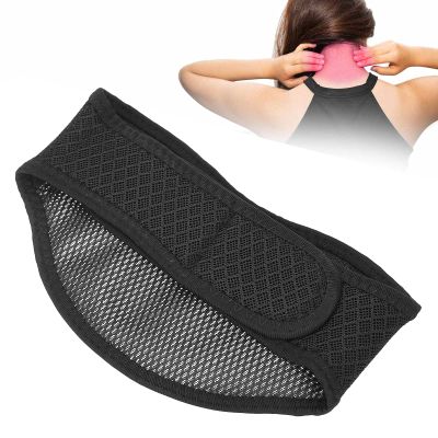 Brrnoo Neck Wrap Neck Brace Breathable Mesh Fabric Lightweight Cervical Collar Guard, Soft Cervical Collar for Men and Women, Fabric Insert Neck Brace (Black)