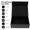 Aimyoo 5 Pack Black Magnetic Gift Boxes with Lids 13.8x9x4.3 in, Large Bridesmaid Groomsman Proposal Box, Rectangle Collapsible Box for Present Graduation Birthday Wedding Storage view 4