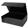 Aimyoo Large Black Collapsible Gift Box with Magnetic Closure Lids 13.8x9x4.3 in, Bridesmaid Groomsman Proposal Boxes, Rectangle Present Box for Graduation Birthday Storage (1 Pack) view 1