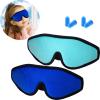 2 Pieces 3D Sleep Mask for Kids Memory Foam Contoured Eye Mask, Travel Sleep Eye Cover with Adjustable Strap, 3D Blindfolds(Blue and Green) view 1