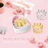 12 Pcs Crown Cake Topper, Mini Crown Queen Princess Headpiece Cake Decoration for Wedding Royal Themed Baby Shower Decorations Birthday Party Gold + Silver view 4