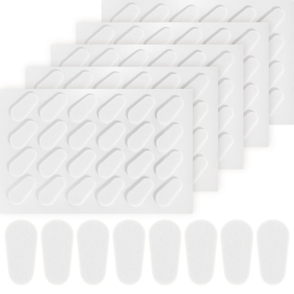 60 Pairs Adhesive Eyeglass Nose Pads Soft Foam Nose Pads Self Anti-Slip Eyeglass Nose Pads Thin Nosepads for Eyeglasses Sunglasses (White)