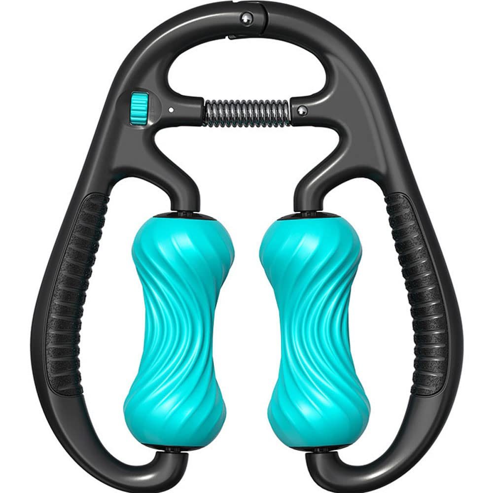Ring clip leg massager stovepipe muscle relaxation thin calf waist massage yoga massager (blue)