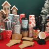 Remerry 100 Sets 400 Pcs 12 oz Christmas Disposable Coffee Cups with Lid, Straws and Sleeves Snowflake Reindeer Snowman Paper Cups Xmas Party Supplies for Hot Drink Cold Beverage(Bright Style) view 2