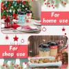 Remerry 100 Sets 400 Pcs 12 oz Christmas Disposable Coffee Cups with Lid, Straws and Sleeves Snowflake Reindeer Snowman Paper Cups Xmas Party Supplies for Hot Drink Cold Beverage(Bright Style) view 4