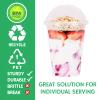 Aatriet 16 oz Clear Plastic Parfait Cups with Insert 4oz & Dome Lids No Hole - (50 Sets) Yogurt Fruit Parfait Cups for Dips and Veggies, Take Away Breakfast and Snacks. No Leaking view 3