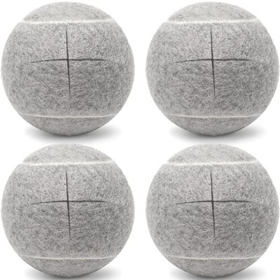 4PCS Walker Glide Balls - Precut Walker Tennis Balls for Furniture Legs and Floor Protection, Universal Fit, Heavy Duty Felt Pad Glide Coverings