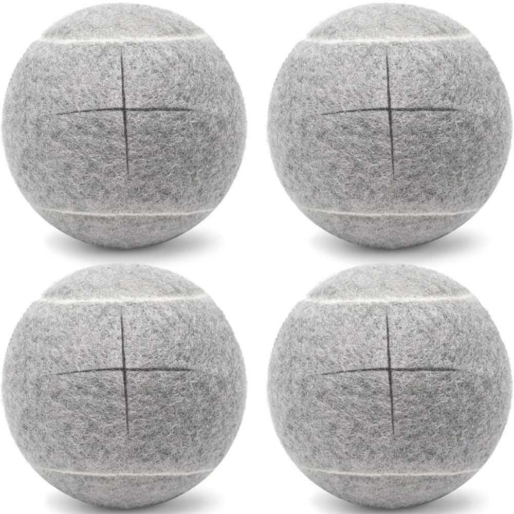 4PCS Walker Glide Balls - Precut Walker Tennis Balls for Furniture Legs and Floor Protection, Universal Fit, Heavy Duty Felt Pad Glide Coverings