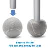 4PCS Walker Glide Balls - Precut Walker Tennis Balls for Furniture Legs and Floor Protection, Universal Fit, Heavy Duty Felt Pad Glide Coverings view 3