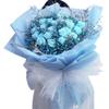 20 Pcs Double Sided Color Flower Wrapping Paper,Waterproof Valentine's Day Bouquet Wrapping Paper 23x23Inch Used for DIY Crafts, Gift Packaging, Flower Shop Bouquet Packaging (light blue) view 2