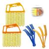 2Pcs Window Venetian 7 Finger Blind Cleaner Duster Tool and 2Pcs dust-Removing BrushesOrange,Yellow, Blue view 1